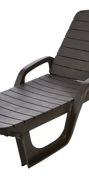 Шезлонг Прованс 195x72x45 см пластик темно-коричневый