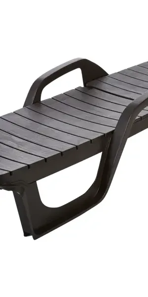 Шезлонг Прованс 195x72x45 см пластик темно-коричневый