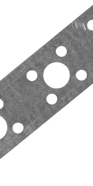 Перфорированная лента прямая LP 20x0.5 5 м оцинкованная сталь цвет серебро