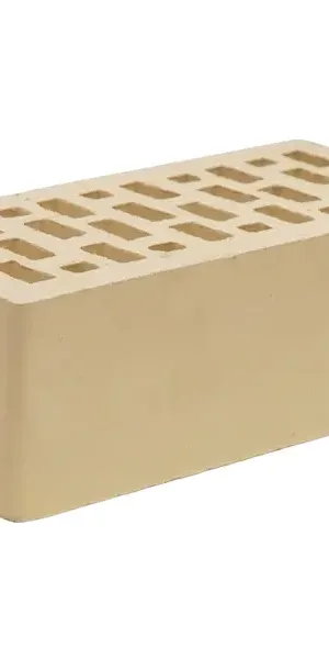 Кирпич облицовочный Ярославль M150 слоновая кость гладкий 250x120x88 мм 1.4 НФ