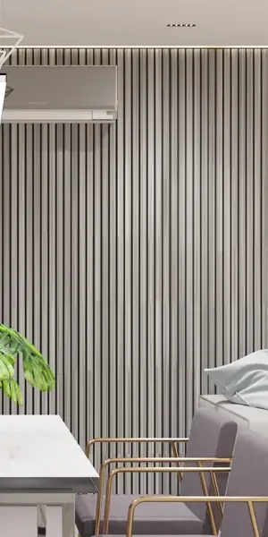 Рейка МДФ 2700x40x32 мм цвет дуб европейский серый