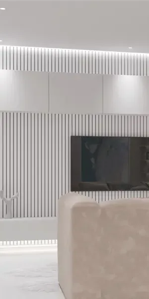 Рейка МДФ 2700x40x32 мм цвет белый