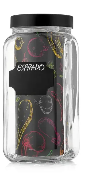 Банка для сыпучих продуктов Esprado Fresco 1600 мл стекло цвет прозрачный