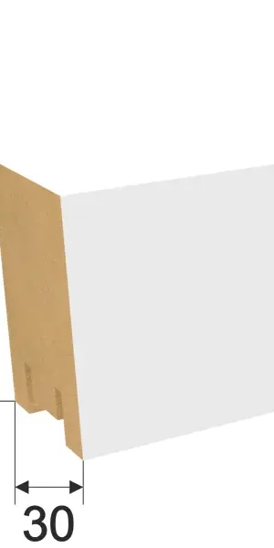 Рейка Ривьера 40x30x2700 мм МДФ цвет белый
