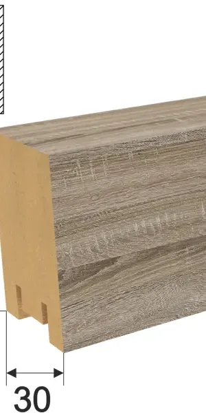 Рейка Ривьера 40x30x2700 мм МДФ цвет дуб винтаж