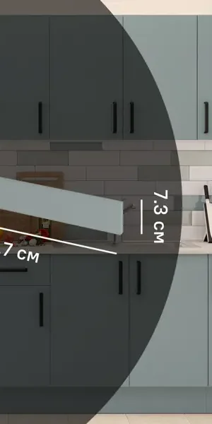 Декоративный фасад для кухонного шкафа под духовку Неман 59.7x7.3 см ЛДСП цвет зеленый