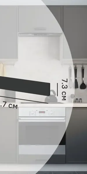 Декоративный фасад для кухонного шкафа под духовку Неро 59.7x7.3 см Delinia ЛДСП цвет серый