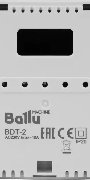 Терморегулятор Ballu BDT-2 электронный программируемый цвет белый