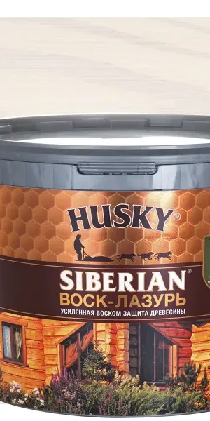 Воск-лазурь Husky Siberian полуматовый белый 9