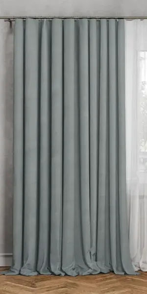 Штора на ленте блэкаут Flax 200x300 см цвет мятный