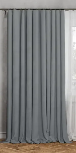 Штора на ленте Flax 200x300 см цвет светло-серый