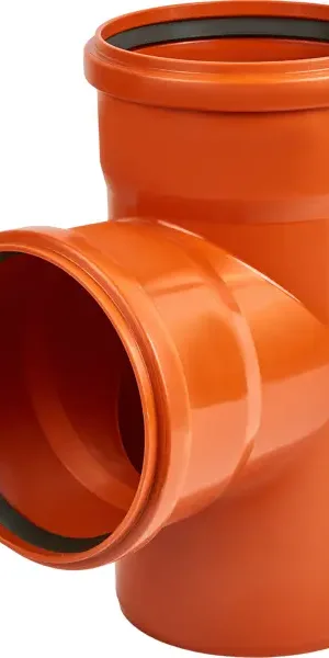 Тройник Хемкор d160x160 мм 87° пластиковый для наружной канализации