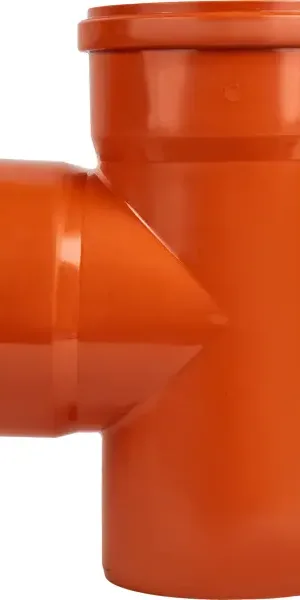 Тройник Хемкор d160x160 мм 87° пластиковый для наружной канализации