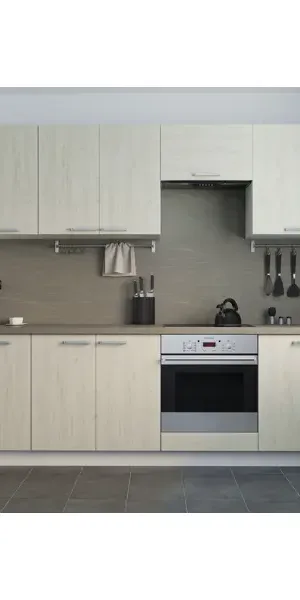 Декоративный фасад для кухонного шкафа под духовку Дейма светлая 59.7x7.3 см ЛДСП цвет светло-бежевый