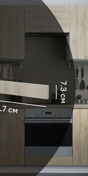 Декоративный фасад для кухонного шкафа под духовку Дейма темная 59.7x7.3 см ЛДСП цвет коричневый