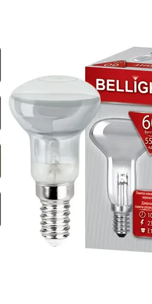 Лампа накаливания Bellight E14 230 В 60 Вт спот 550 лм теплый белый цвет света для диммера