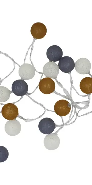 Гирлянда светодиодная шарики Inspire Hina на солнечных батареях 20 LED цвет мультиколор
