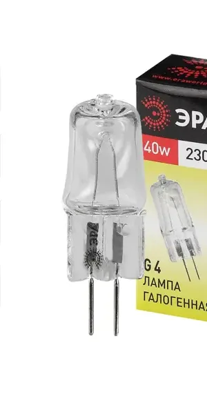 Лампа галогеновая Эра G4-JCD-40W-230V-CL G4 230 В 40 Вт u-образный 800 лм