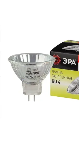 Лампа галогеновая Эра GU4-MR11-20W-12V-30CL GU4 12 В 20 Вт капсула 140 лм