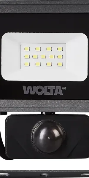 Прожектор светодиодный уличный Wolta WFL-10W/08S 10 Вт 5700 К IP65 нейтральный белый свет с датчиком движения