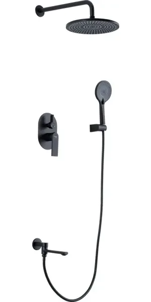 Душевая система Frap Arne F71204-6 скрытого монтажа цвет черный матовый