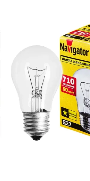 Лампа накаливания Navigator E27 230 В 60 Вт груша 710 лм