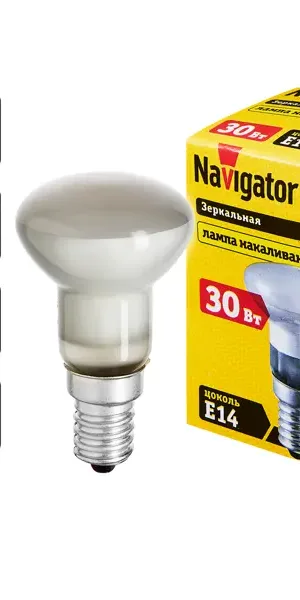 Лампа накаливания Navigator E14 230 В 30 Вт гриб 140 лм