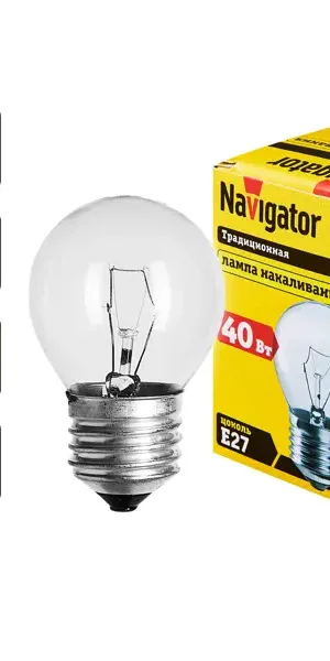 Лампа накаливания Navigator E27 230 В 40 Вт шар 400 лм