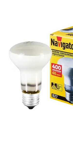 Лампа накаливания Navigator E27 230 В 60 Вт гриб 4000 лм теплый белый свет