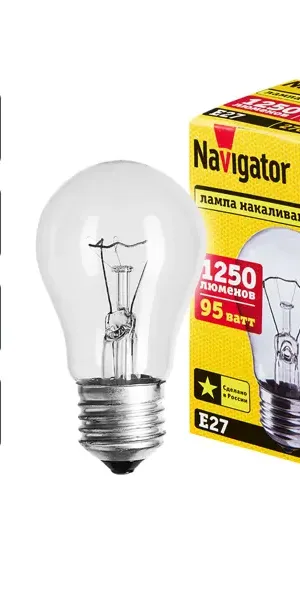 Лампа накаливания Navigator E27 230 В 95 Вт груша 1250 лм