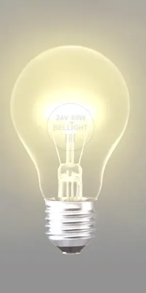 Лампа накаливания Bellight E27 24 В 60 Вт груша 920 лм цвет света желтый для диммера