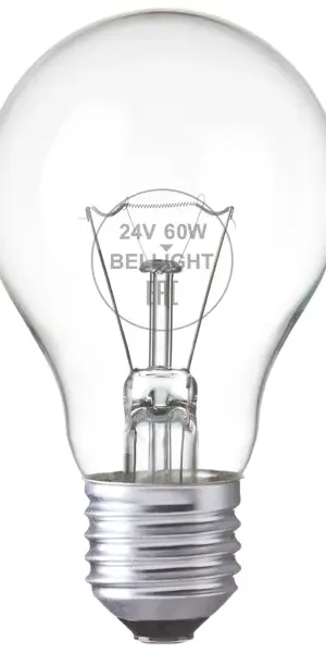 Лампа накаливания Bellight E27 24 В 60 Вт груша 920 лм цвет света желтый для диммера