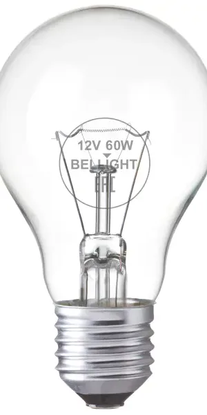 Лампа накаливания Bellight E27 12 В 60 Вт груша 940 лм цвет света желтый для диммера