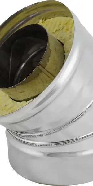 Отвод утепленный Corax 45° D115x200 430/0.8 мм