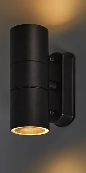 Светильник уличный настенный Kreaforta Vargato под лампу GU10 2x35 Вт IP44 цвет черный