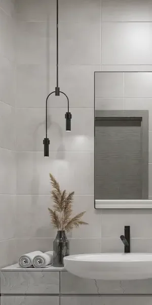 Плитка настенная Azori Cemento 31.5x63 см 1.79 м² матовая цвет серый