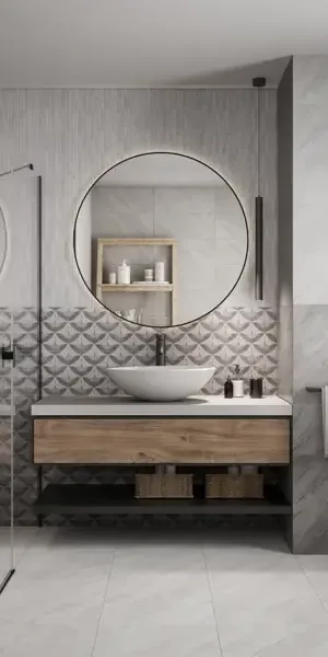 Настенная плитка Cracia Ceramica Tanto 03 25x60 см 1.2 м² цвет серый
