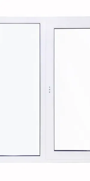Окно ПВХ WHS двустворчатое 1400x1400 мм (ВхШ) двухкамерный стеклопакет белый (с двух сторон)