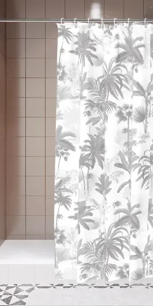 Штора для ванной Lemer Lerzac 180x180 см PEVA цвет белый/серый