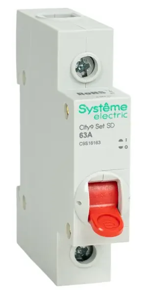 Выключатель нагрузки Systeme Electric City9 Set C9S16163 1P C63 А 6 кА