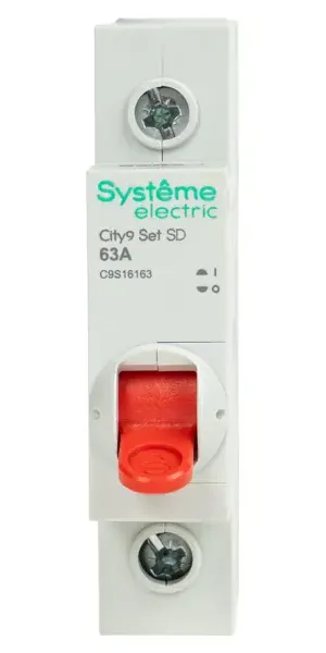 Выключатель нагрузки Systeme Electric City9 Set C9S16163 1P C63 А 6 кА