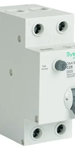 Дифференциальный автомат Systeme Electric City9 Set C9D36625 1P N С25 А 30мА 6кА AC