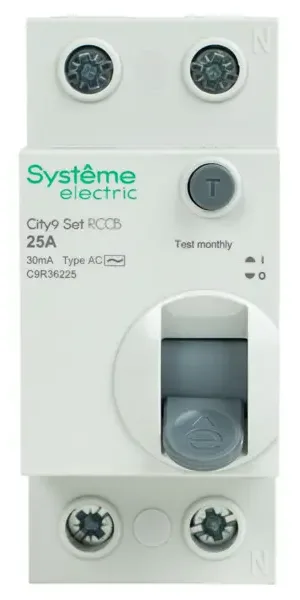 УЗО Systeme Electric City9 Set 2P 25 А 30мА 6кА AC C9R36225