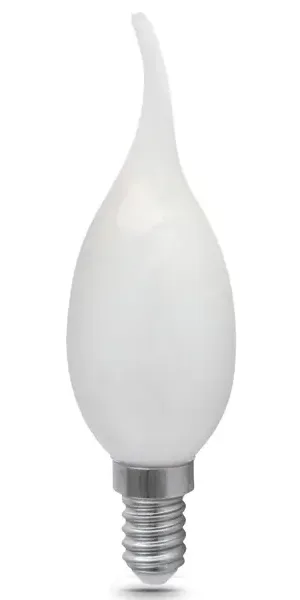 Лампа светодиодная Gauss Filament Milky Е14 9 Вт свеча на ветру 590 Лм теплый белый (желтый) свет