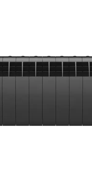 Радиатор секционный Royal Thermo Biliner 350/87 12 секций нижнее подключение биметалл черный