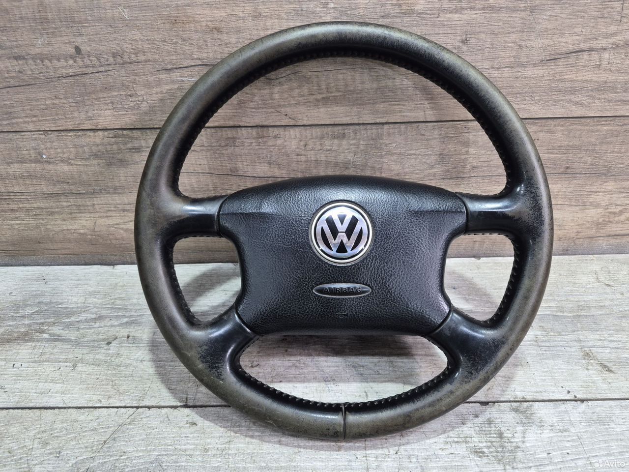 Руль Volkswagen Sharan под перетяжку стерлась кожа — фото 5