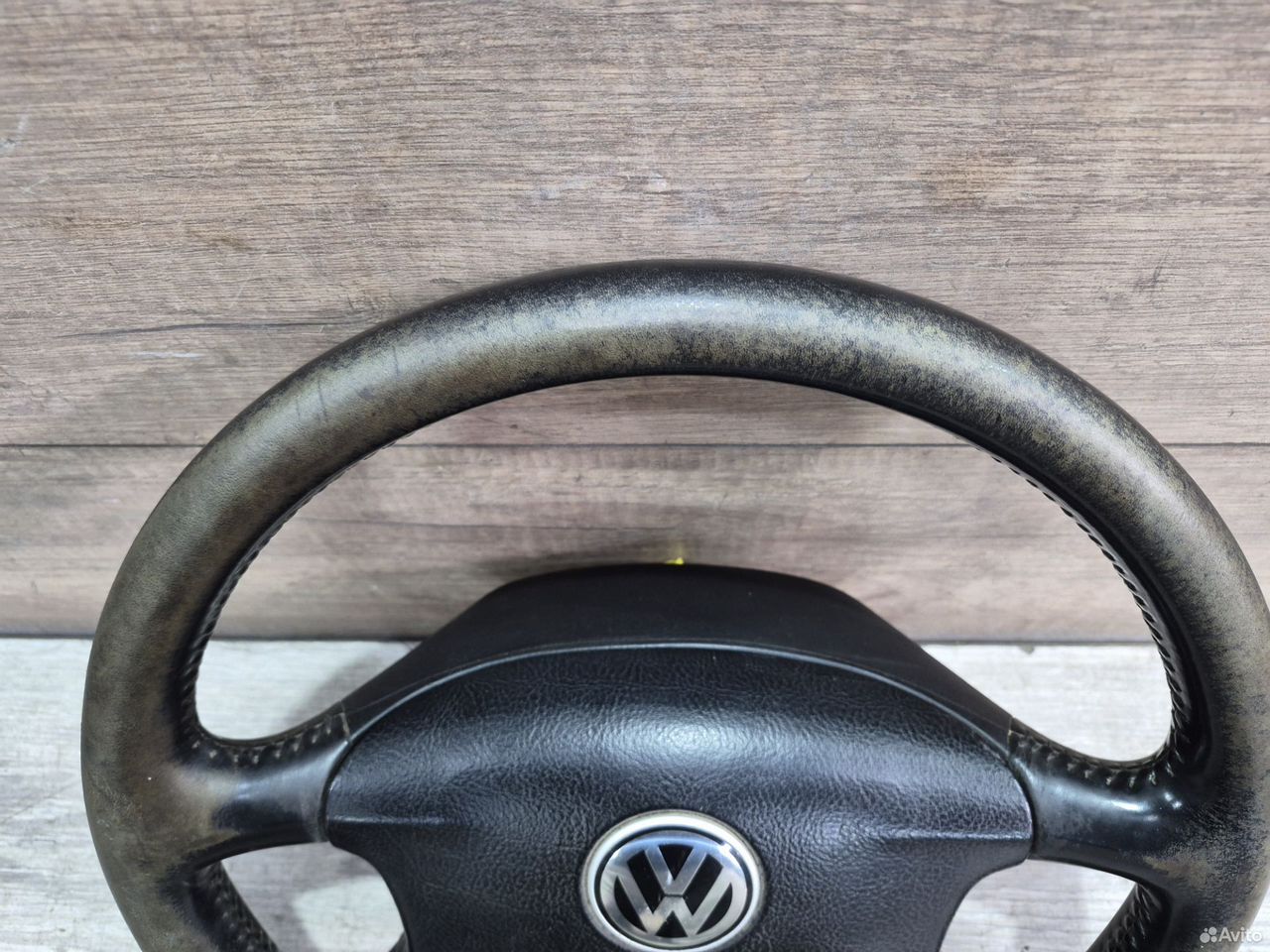 Руль Volkswagen Sharan под перетяжку стерлась кожа — фото 6