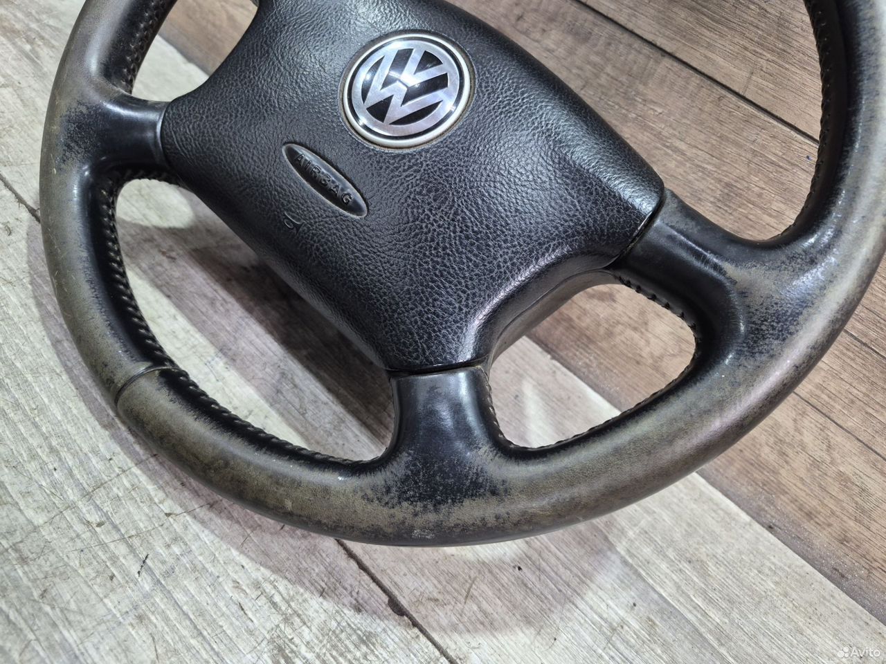 Руль Volkswagen Sharan под перетяжку стерлась кожа — фото 8