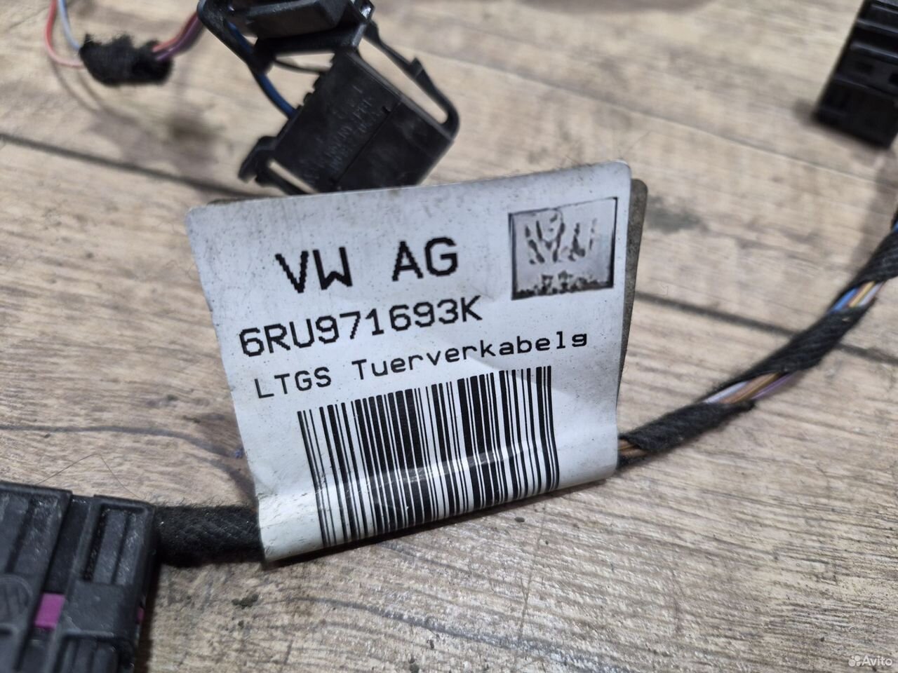 Проводка двери задняя левая VW Polo 5 6RU971693K — фото 9