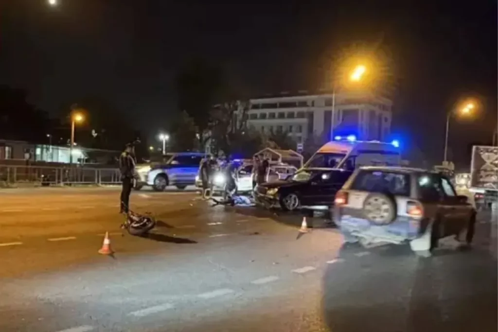 Последствия ДТП с мотоциклом в Краснодаре